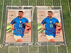 Lote Ășnico de fĂștbol mundial de Futera 2011 Roberto Baggio The Greats rubĂ/450 SPđđ„ - Imagen 1 de 5