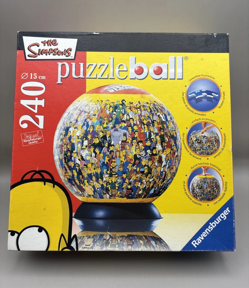 Vintage The Simpsons Round Puzzle Ball 240 Pieces - Image 1 of 4