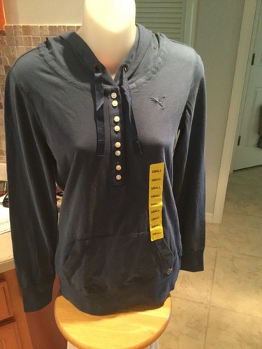 VETEMENTS Puma SportLifeStyle giacca donna blu con cappuccio 1 2 bottoni tasca frontale tasca S