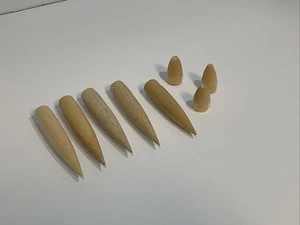 LOT OF 8 Balsa Wood Model Rocket Nose Cones For Estes Model Rockets - Picture 1 of 7