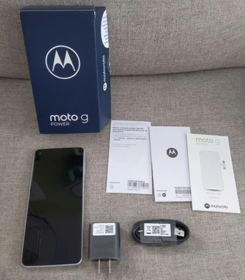 Telefone prata polar XT2117-4 caixa aberta Motorola Moto G Power 32 GB (desbloqueado) - Imagem 1 de 4