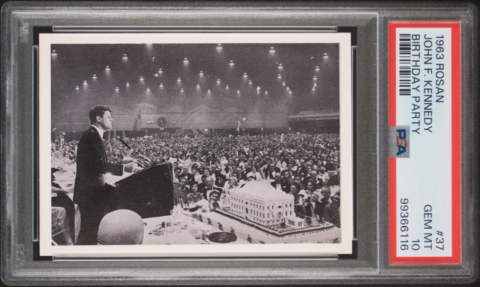 PSA 10 1963 Rosan John F Kennedy #37 Rookie Card Gem Mint Birthday President USA - Image 1 of 3