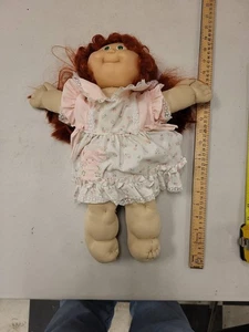 Vintage 1982 Cabbage Patch Kinder Puppe rote Haare grüne Augen Coleco Original 16 Zoll - Bild 1 von 3
