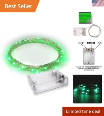 Submersible 30 LED Green Lights - 9.5ft Battery-Powered String for Outdoor Fun - Image 1 of 4