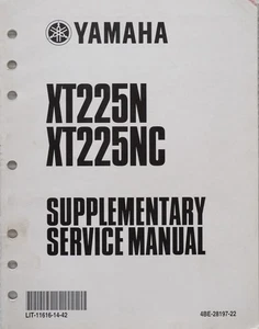 2001 Yamaha XT225 Serow (XT225N/NC) Service Manual Supplement LIT-11616-14-42 - Picture 1 of 3