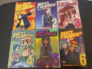 Scott Pilgrim  Manga Lot Vols 1-6 1st Editions Bryan L. O'Malley Complete Set - Imagen 1 de 6