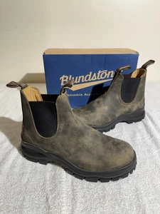 Blundstone 2239 Unisex Lug Chelsea Boots Rustic Brown US Size 9 Men / 11 Women - Picture 1 of 12