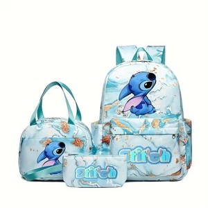 NEW Lilo-Stitch Backpack School Bookbag Rucksack Lunch Bag Pencil Case Kids Gift - Picture 1 of 34