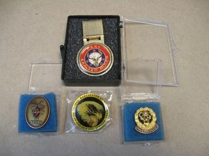 Vtg BPOE Elks 4 Lapel Pin Money Clip Lot Exalted Ruler 10yr Past President NOS? - Picture 1 of 10