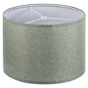 Drum Lamp Shades 13"x13"x9" Linen Round Lamp Shade for Table Lamps Brown - Picture 1 of 7