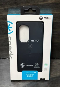 NUEVO Estuche Speck Impact Hero Delgado Suave Táctil para Motorola Edge (2022) Solo - Negro - Imagen 1 de 4
