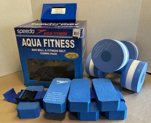 SPEEDO AQUA FITNESS Bar Bell & Fitness Belt COMBO PACK-NEW OPEN BOX - Picture 1 of 9