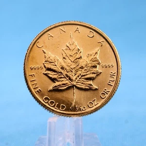 Kanada 5 Dollars 1987 Maple Leaf Elizabeth II 1/10 OZ Gold vz - Bild 1 von 2