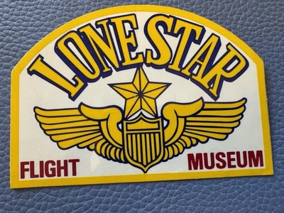 Lonestar Flight Museum Houston Texas Promo Pegatina Brillante Original DE COLECCIÓN Foto 1 de 4