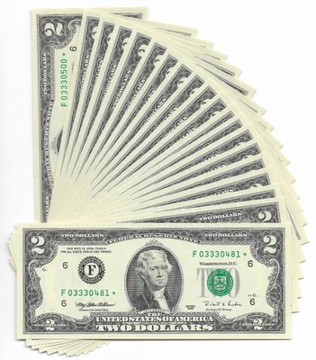 1995 $2 ATLANTA * STAR * ⭐️ FRNs. 20 Consecutive & Gem Uncirculated Banknotes. - Image 1 of 4