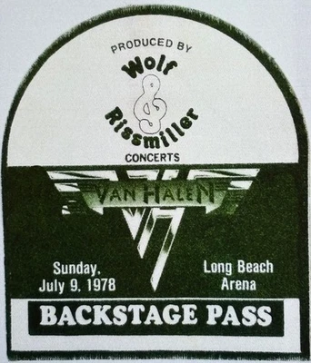Van Halen Long Beach Arena 7/9/78 Backstage Pass - Image 1 of 2