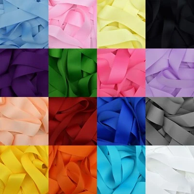 Grosgrain Ribbon 75mm Width (3") - 32 Colours School Hair Bows Crafts Books