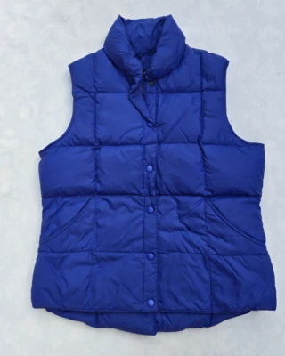 Lands End Puffer Vest Womens S 6-8 Blue Down Filled Winter Vest - Image 1 of 4