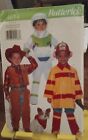 Costume vintage Butterick 4654 enfants pompier cow-boy espaceman taille 2-6x NEUF