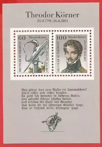 Theodor Körner escritor bloque 25 sin usar - Imagen 1 de 1