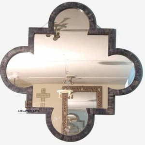 WOOD BONE INLAY UNIQUE DESIGN HOME DECORATIVE MIRROR FRAME - Picture 1 of 6