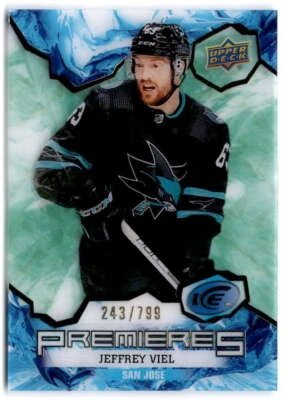 2021-22 Upper Deck Ice Green #172 JEFFREY VIEL RC Rookie /799  San Jose Sharks - Image 1 of 2