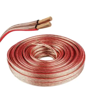 Cavo Audio per altoparlanti 2x1mm2 in rame 10m trasparente Aigostar - Photo 1/3