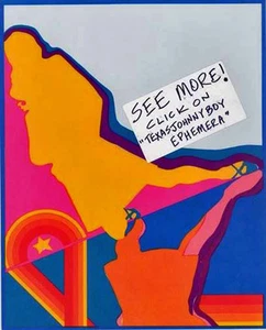 C 1965 PETER MAX letterhead POP CULTURE Stationery STAR  - Picture 1 of 1