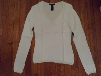 Suéter Kenneth Cole Azul Pálido Algodón Mezcla Rayón Cuello en V Manga Larga Talla S Foto 1 de 3