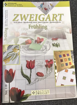 Vtg Rare Zweigart Edition Fruhling Cross Stitch Patterns Bk #118 - Image 1 of 4