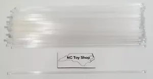 100 Rare MICRO K'NEX Clear Rods 7.9" (Orange Size) Translucent Coaster Part KNEX - Picture 1 of 6
