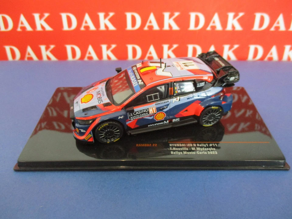 HYUNDAI I20 N RALLY1 #11 MONTE CARLO 2023 NEUVILLE WYDAEGHE IXO RAM882 1 43
