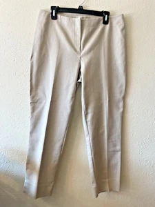 Chicos Pants Women's Size 2 Tan Beige No Front Pockets Straight Leg Business - Picture 1 of 12