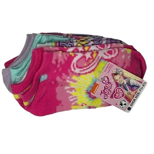 JoJo Siwa Girls Socks 5 Pair No Show Fun Tie Dye Size 7.5-3.5 Kids Gift - Picture 1 of 6