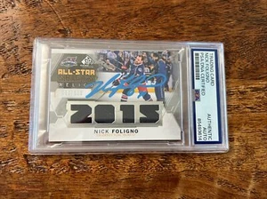 Nick Foligno IP Signed SP Game Used Relic Card PSA DNA Coa Slab Autographed - Picture 1 of 2