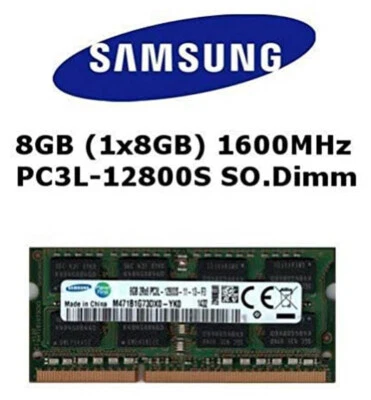 8GB DDR3 RAM SODIMM PC3L-12800S 1600 MHz Notebook Laptop Arbeitsspeicher NEU - Bild 1 von 3