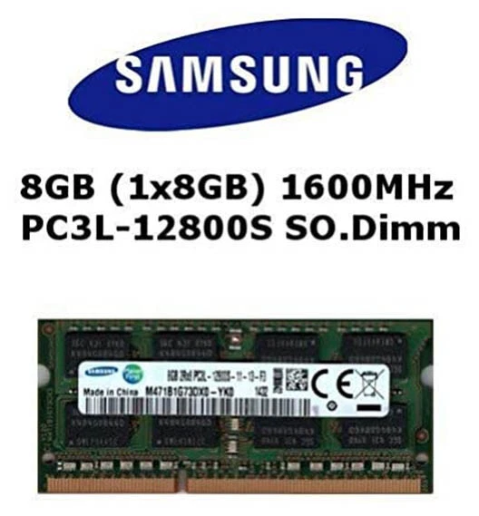 8GB DDR3 RAM SODIMM PC3L-12800S 1600 MHz Notebook Laptop Arbeitsspeicher NEU - Bild 1 von 3