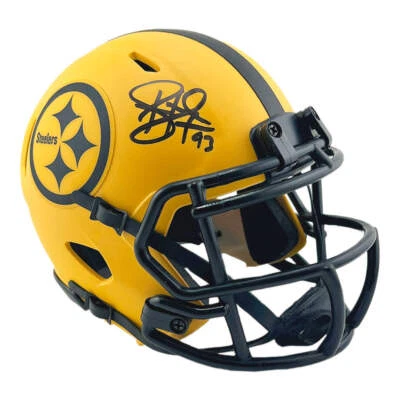 Troy Polamalu Signed Pittsburgh Steelers Rave Mini Football Helmet (JSA) - Image 1 of 3