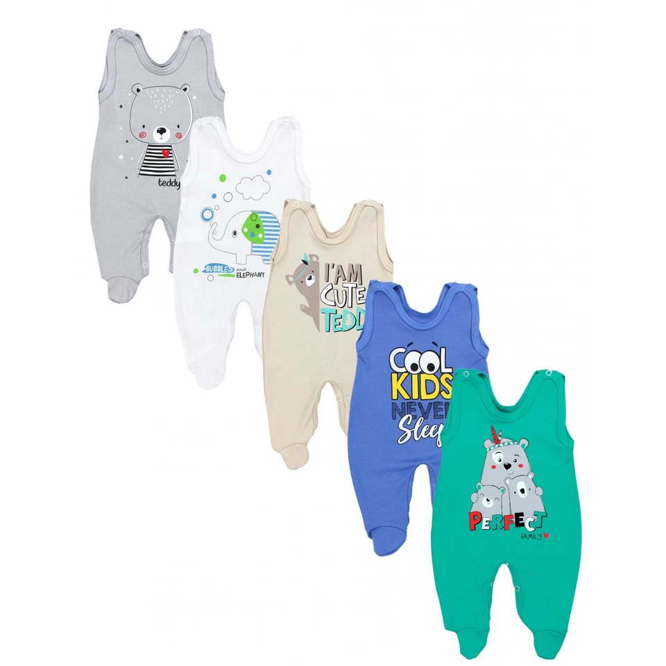 TupTam Baby Unisex Strampler mit Aufdruck Spruch 5er Pack