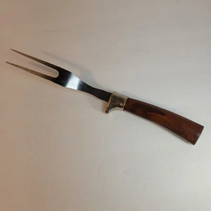 Vintage MCM Fleischgabel mit Bakelitgriff Edelstahl 10" Tranchiergabel - Bild 1 von 14