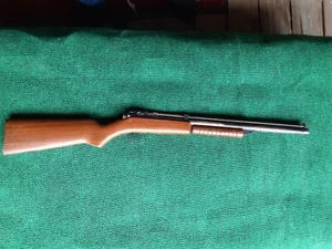 BENJAMIN FRANKLIN 312 USA Air Rifle CAL 22 Complete Parts Gun Good Wood - Picture 1 of 12