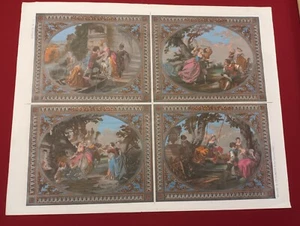 Grande Lithographie Engelmann Paris Rare Chromolithographie couleur XIX IEME  - Picture 1 of 10