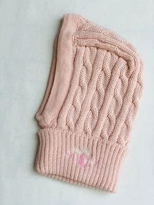 Tartine et Chocolat Cofano a Maglia con Cavo in Lana Rosa per Bambine - 6 Mesi / 1 Anno - Foto 1 di 4