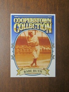 BABE RUTH 1995 KENNER STARTING LINEUP CARD COOPERSTOWN COLLECTION - YANKEES