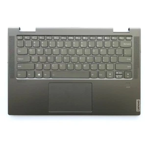 New Palmrest US Keyboard Touchpad For Lenovo Yoga 7-14ITL5 Dark Moss 5CB1A08879 - Afbeelding 1 van 2