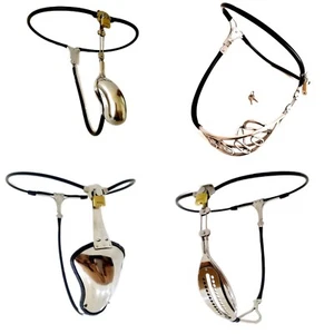 Stainless Steel Chasity Belt Male/Female Restraint chastity cage BDSM Slave - Photo 1/34