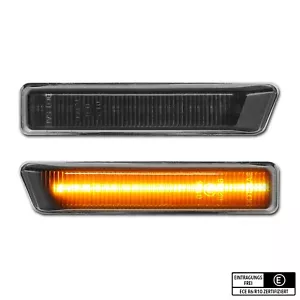SCHWARZE LED Seitenblinker BMW 3er E36 Coupe Cabrio Touring M3 X5 E53 - Bild 1 von 4