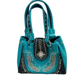 Montana West Mujer Azul Oculto Bolso de Mano Cartera Estrás Hebilla LEER - Imagen 1 de 14