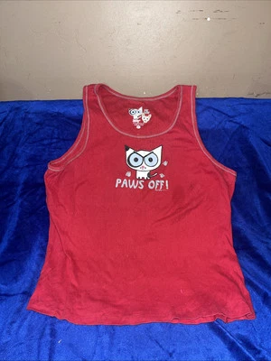 Itty Bitty Kitty “Paws Off” Tank Top Cat Tee Size XL Cat Graphic - Image 1 of 4