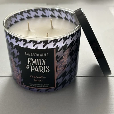 Bath & Body Works EMILY IN PARIS LAVENDER LUXE 3-Wick Candle Large 14.5 oz NEW - Image 1 of 4